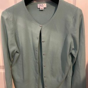 Mint cardigan with Pearl buttons